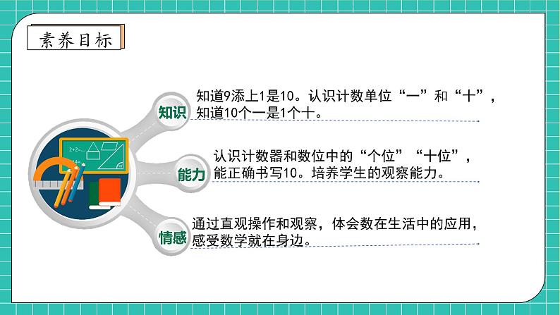 【核心素养】2024西师大版数学一年级上册-4.1.1 10的认识(课件+教案+习题)04