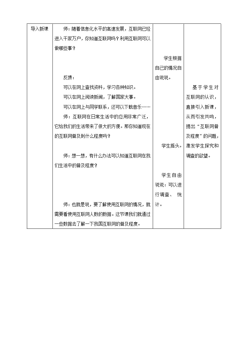 【核心素养】苏教版数学六年级上册6.10《互联网的普及》教学设计02