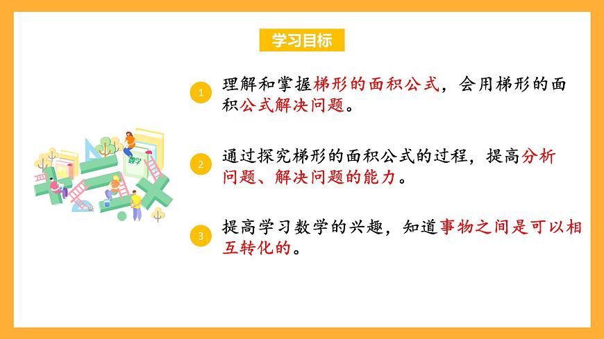 蘇教版五年級數(shù)學(xué)上冊 第二單元 第3課時《梯形面積的計算方法》課件第2頁