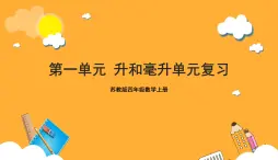 蘇教版四年級(jí)數(shù)學(xué)上冊(cè) 第一單元《升和毫升》復(fù)習(xí)課件+復(fù)習(xí)講義