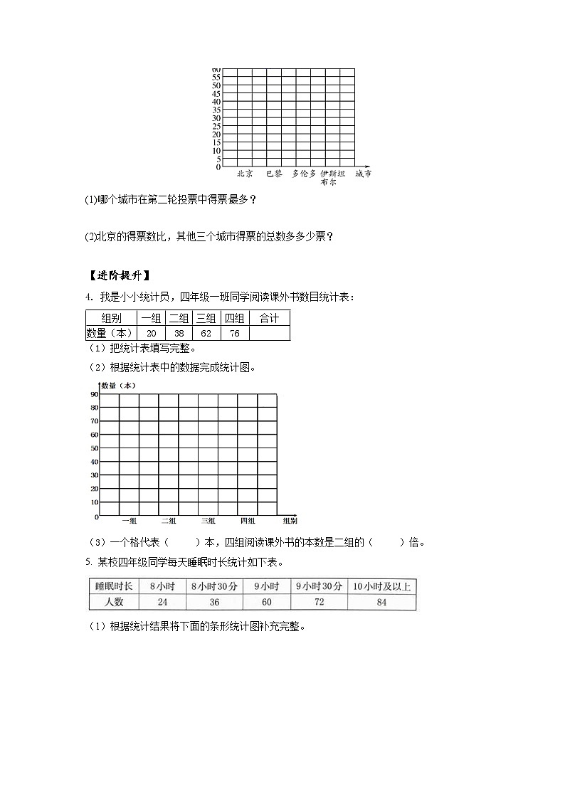 苏教版四年级数学上册 第四单元 第一课时《统计表和条形统计图》课件+教案+分层作业02