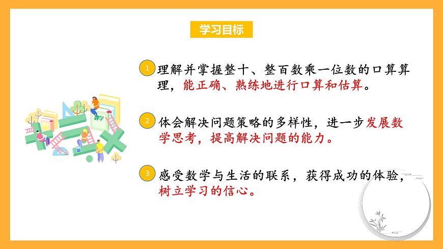 蘇教版三年級數(shù)學(xué)上冊 第一單元第1課時(shí)《整十、整百數(shù)乘一位數(shù)的口算》課件第2頁