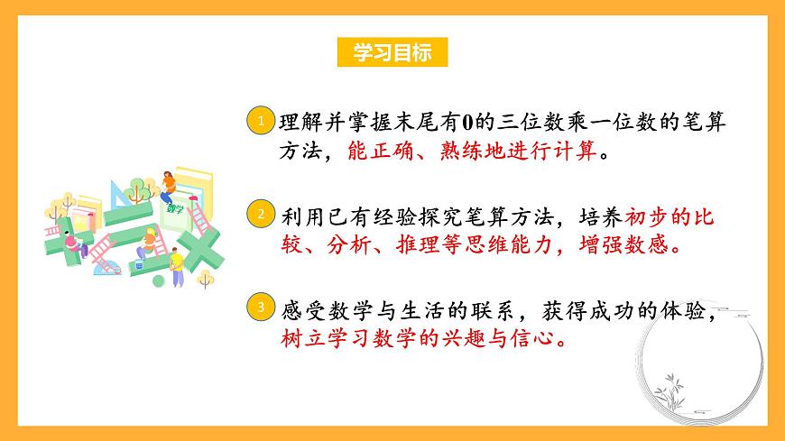 蘇教版三年級數(shù)學(xué)上冊 第一單元第8課時《末尾有0的三位數(shù)乘一位數(shù)》課件第2頁