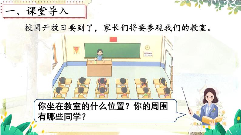 北师2024版数学一年级上册 综合实践 介绍我的教室 PPT课件03