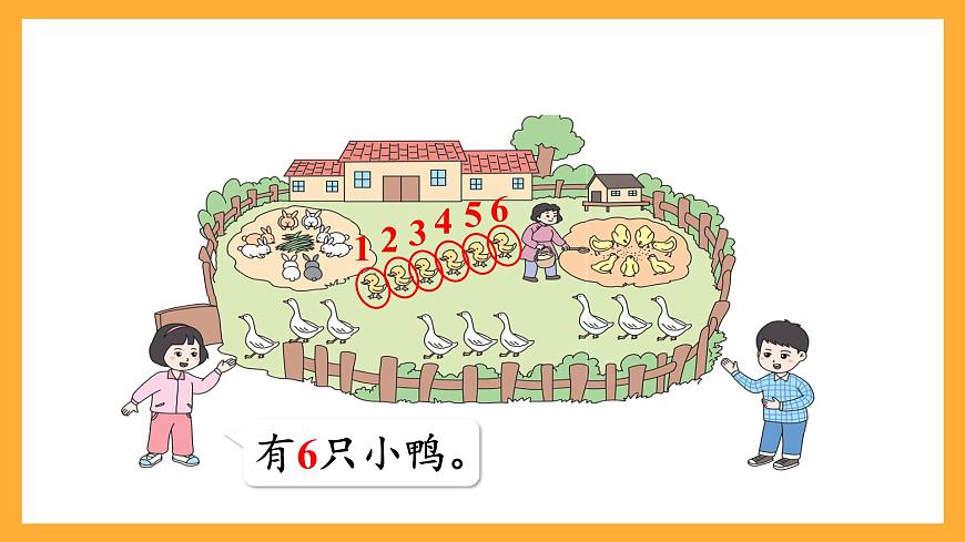 西師大版小學數(shù)學一年級上冊  1.3《認識6~9》課件第6頁