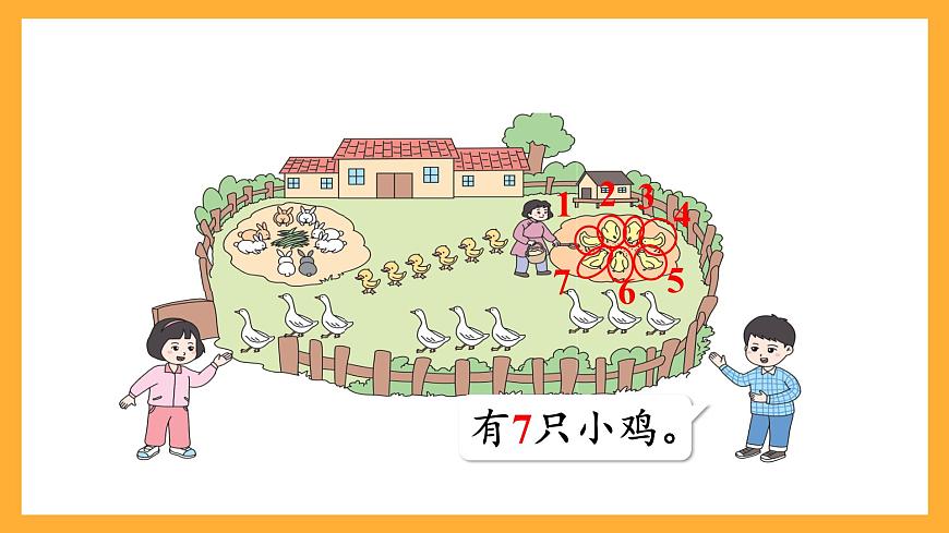 西師大版小學數(shù)學一年級上冊  1.3《認識6~9》課件第7頁