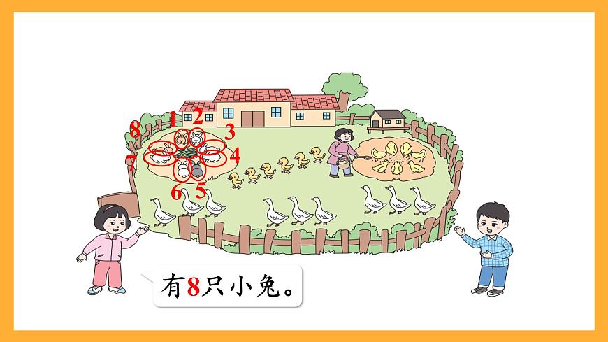 西師大版小學數(shù)學一年級上冊  1.3《認識6~9》課件第8頁