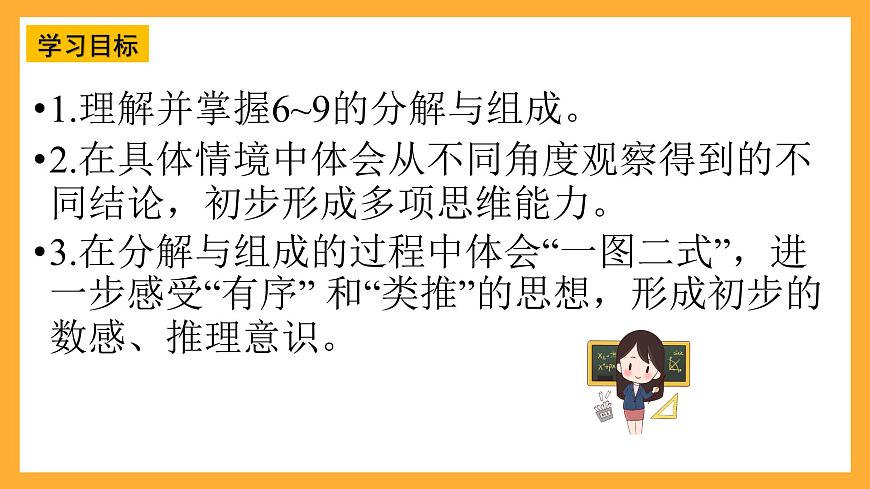 西師大版小學(xué)數(shù)學(xué)一年級(jí)上冊(cè)  1.4《6~9的分解與組成》課件第2頁(yè)