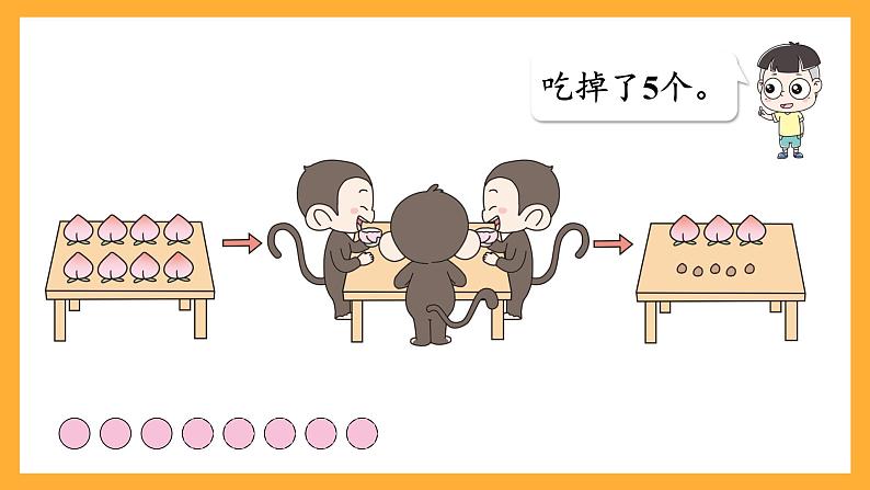 西师大版小学数学一年级上册 2.2.1《减法的认识》课件第6页