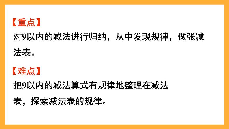 西师大版小学数学一年级上册 2.2.3 《做张减法表》课件03