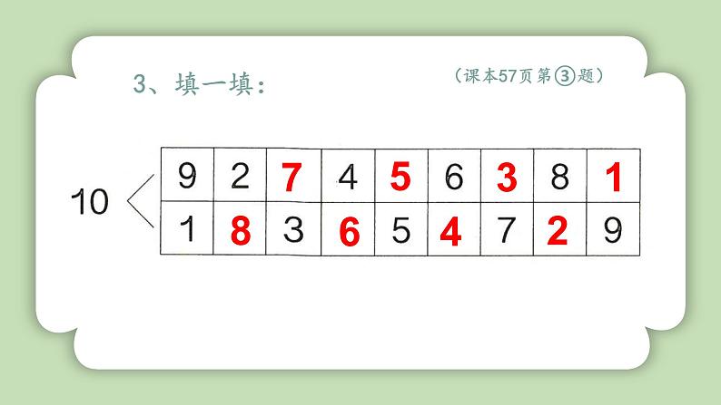 人教版小学数学一年级上册第二单元6-10的认识和加、减法《练习四》课件04
