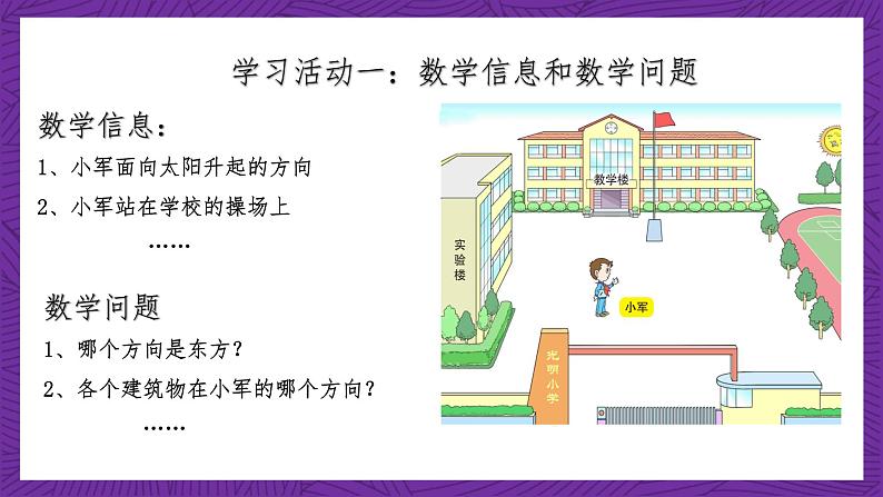 青岛版(六三制)数学二上6.1《生活中的方向》课件+教案05