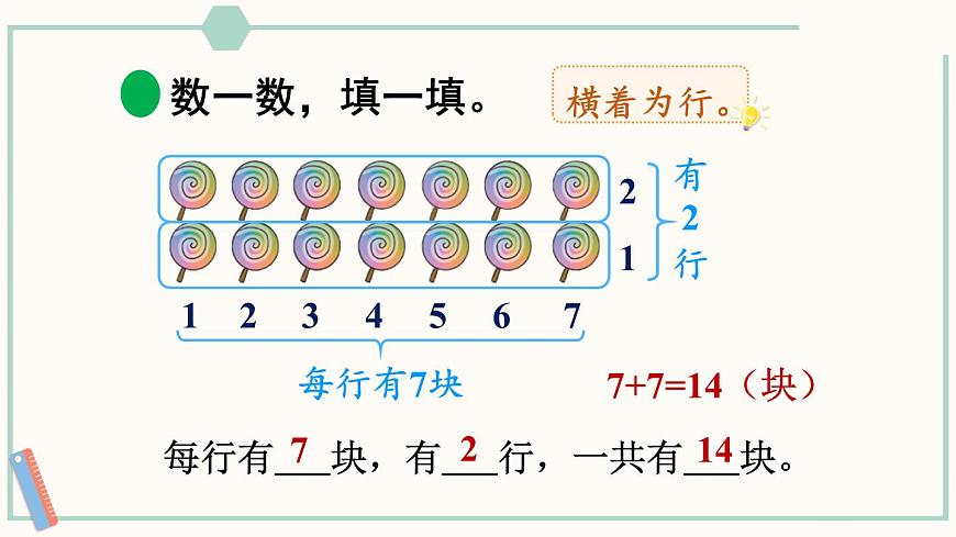 北師大版數(shù)學二年級上冊3.1 有多少塊糖 課件第6頁