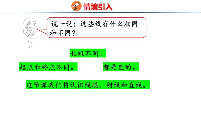 北师大版小学数学四年级上册线与角 线的认识课件06