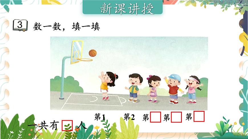 蘇教2024版數(shù)學(xué)一年級(jí)上冊(cè) 第1單元 第3課時(shí) 認(rèn)識(shí)幾和第幾 PPT課件第3頁(yè)