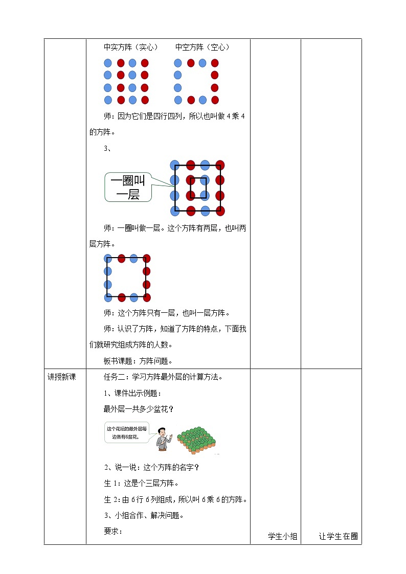 北京版数学四上 10.2《方阵问题》教案第2页