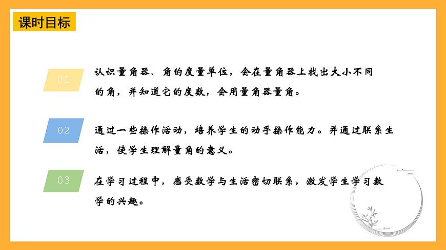 青島版（六三制）數(shù)學(xué)四上2.2《角的度量》課件第3頁