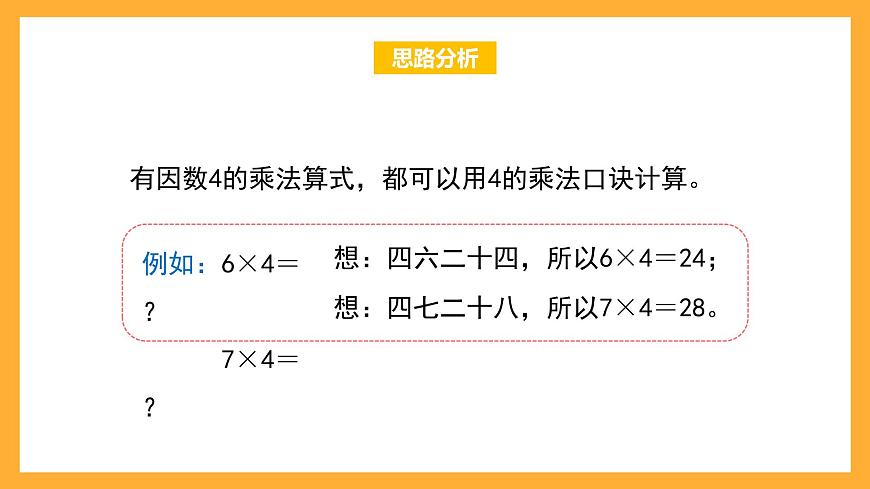 滬教版數(shù)學(xué)二上 2.7《4的乘法》課件第4頁