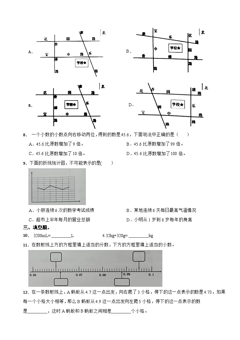 上海市宝山区2023-2024学年四年级下学期数学期末试卷02