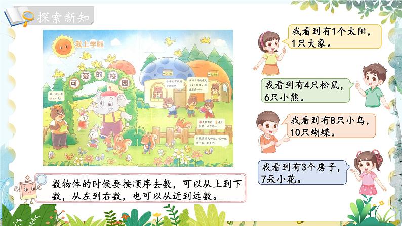 北师版(2024)数学一年级上册 我上学啦 第1课时 可爱的校园 PPT课件05