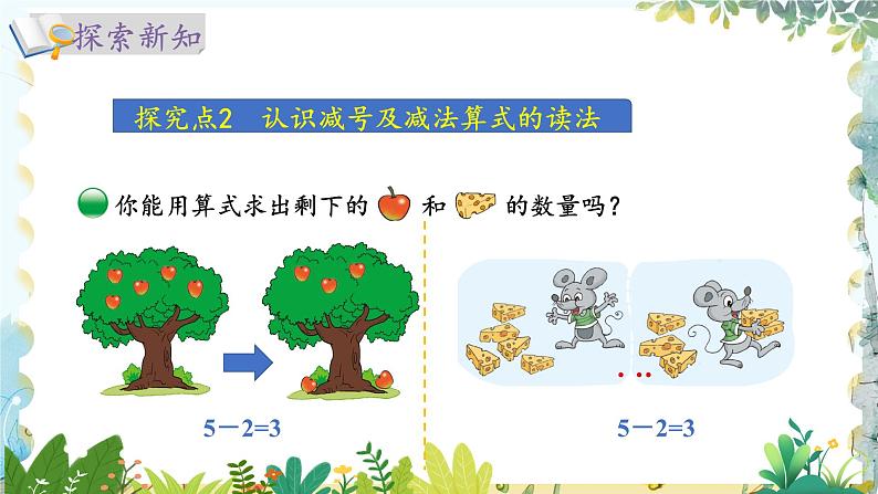 北师版(2024)数学一年级上册 第2单元 2.2.1 5以内数加与减 还剩下多少 第1课时 PPT课件06