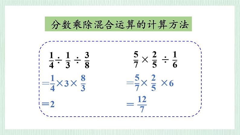 北师大版六年级数学上册整理与复习(2) 分数混合运算 课件07