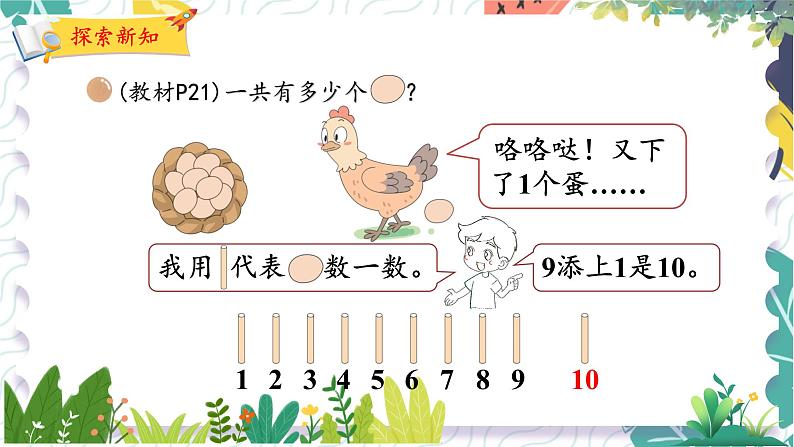 北师版(2024)数学一年级上册 第1单元 5 数鸡蛋 PPT课件第6页