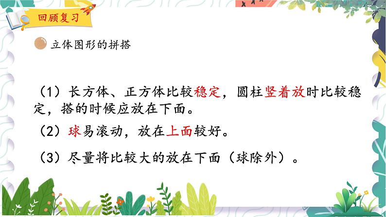 北师版(2024)数学一年级上册 第6单元 总复习 2 图形与几何 PPT课件05
