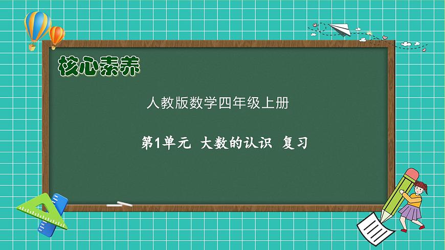 【新課標(biāo)】人教版數(shù)學(xué)四年級上冊-第一單元復(fù)習(xí)（課件）第1頁
