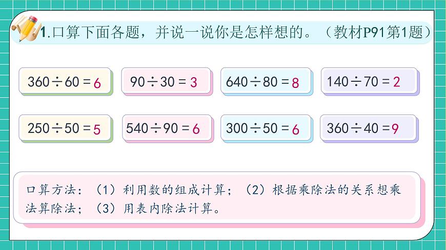 【新課標】人教版數(shù)學四年級上冊-第六單元復習（課件）第7頁