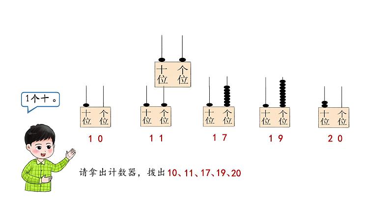 小学数学新西师版一年级上册第四单元10~20的认识《认识10~20》第5课时教学课件(2024秋)第7页