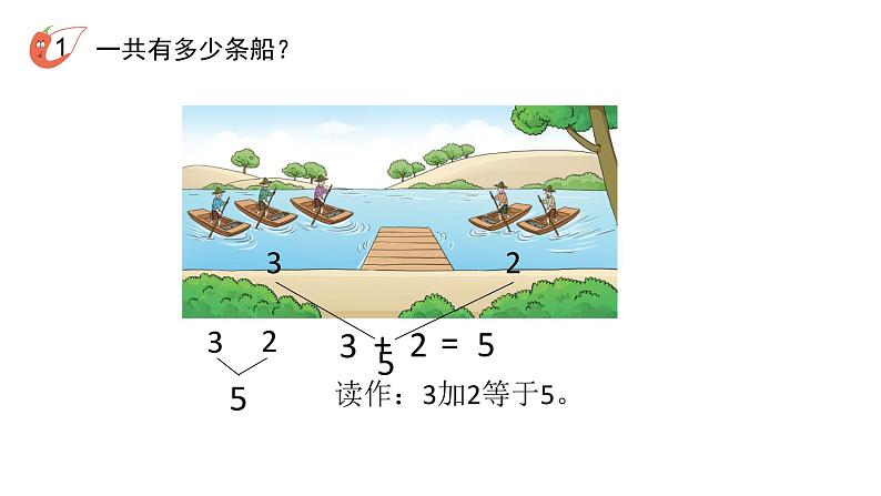 小学数学新西师版一年级上册第二单元 0~9的加减法《认识加法》第1课时教学课件(2024秋)05