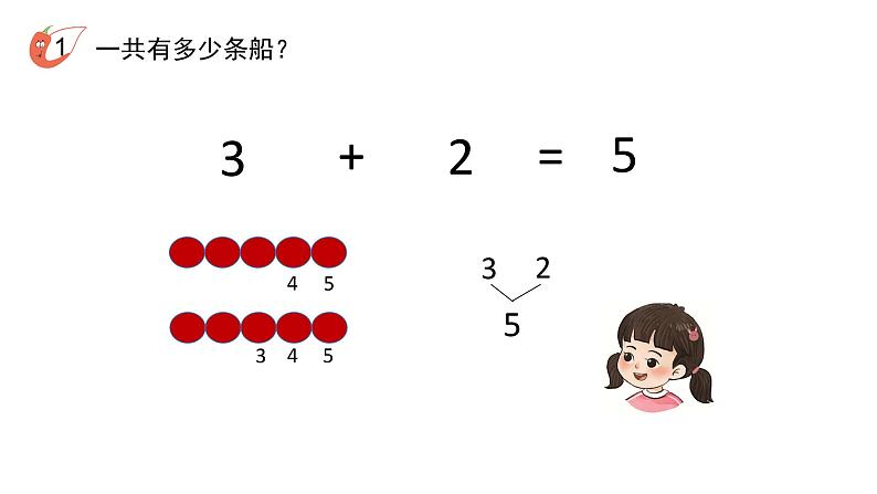 小学数学新西师版一年级上册第二单元 0~9的加减法《认识加法》第1课时教学课件(2024秋)08
