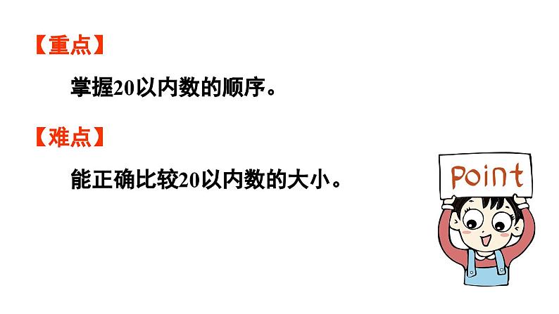 小学数学新人教版一年级上册第四单元11~20的认识第4课时《数的排列和比较大小 》教学课件(2024秋)第3页