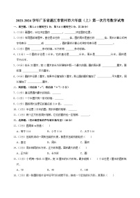 广东省湛江市雷州市2023-2024学年六年级上学期第一次月考数学试卷