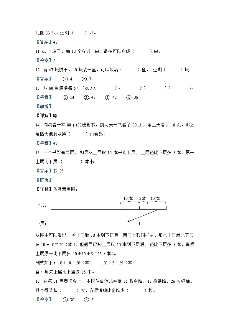 苏教版二年级数学上册第一单元《100以内的加法和减法(三)》单元测试卷(培优卷)第3页