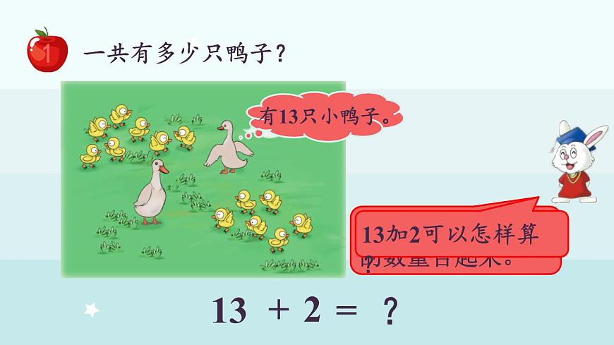 4.1 十幾加幾(課件)-2024-2025學(xué)年一年級(jí)上冊(cè)數(shù)學(xué)冀教版(2024)第4頁(yè)
