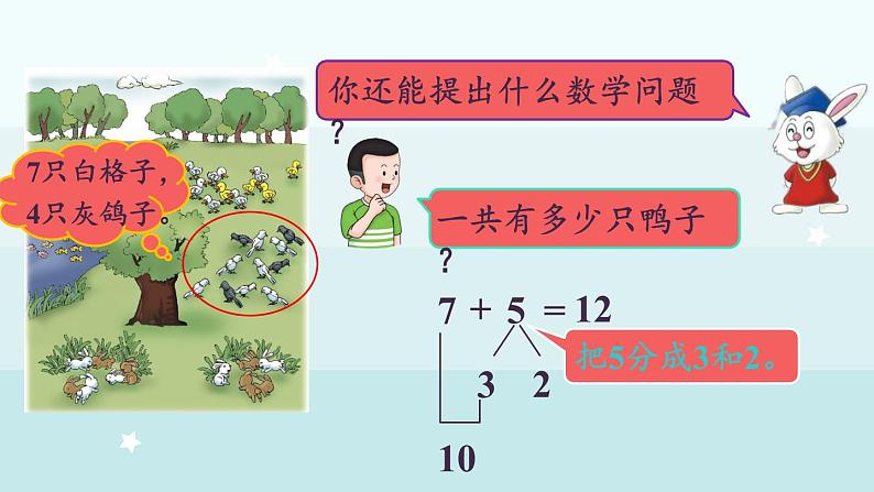 4.4 7,6加几(课件)-2024-2025学年一年级上册数学冀教版(2024)第5页