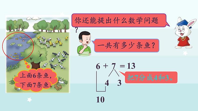4.4 7,6加几(课件)-2024-2025学年一年级上册数学冀教版(2024)第6页