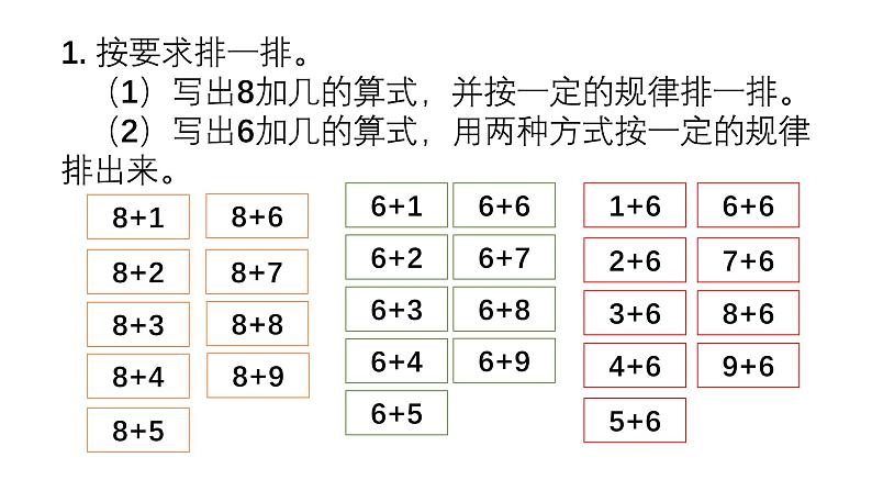 小学数学新西师版一年级上册第五单元20以内的进位加法《练 习 十 三》教学课件2(2024秋)第2页