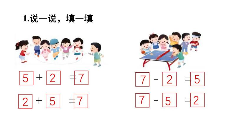 小学数学新苏教版一年级上册第二单元6~9的认识和加减法《练习四》教学课件(2024秋)第2页