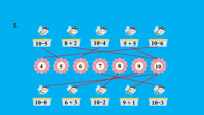 小学数学新苏教版一年级上册第四单元10的认识和加减法《练习七》教学课件(2024秋)第5页