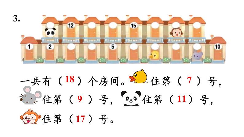 小学数学新苏教版一年级上册第五单元 认识11~19《练习八》教学课件(2024秋)04