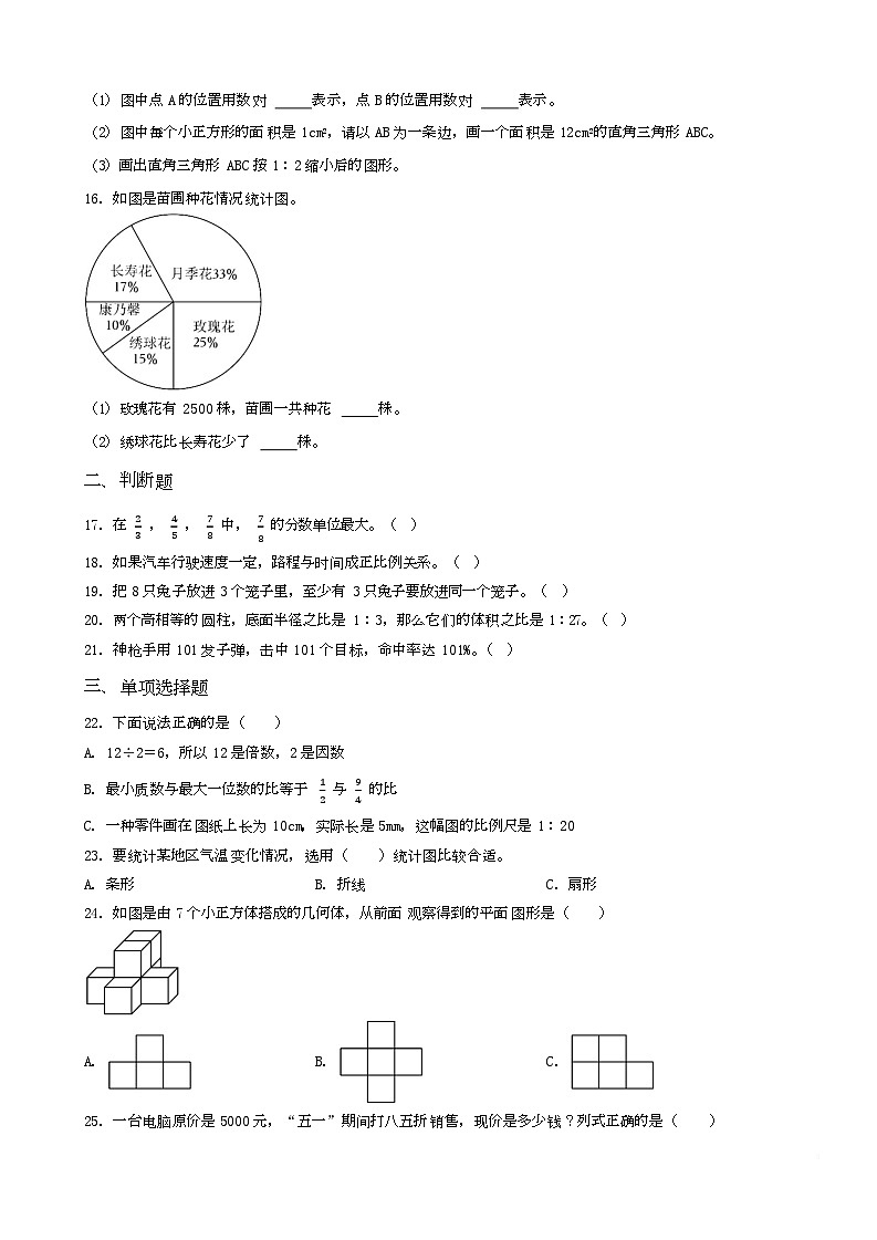 河南省周口市項(xiàng)城市官會(huì)鎮(zhèn)2023年小升初數(shù)學(xué)試卷 _學(xué)生用卷(答案含解析)第2頁(yè)