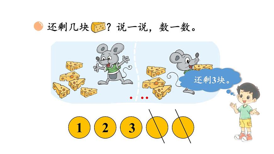 小學(xué)數(shù)學(xué)新北師大版一年級上冊第二單元第三課時《還剩下多少（1）》教學(xué)課件3（2024秋）第6頁