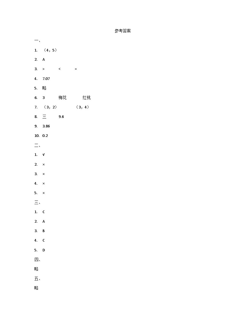 陕西省咸阳市永寿县监军镇2024-2025学年五年级上学期期中数学试题01