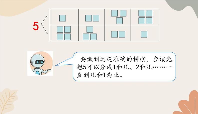 人教版(2024秋)数学一年级上册 第一单元 5以内数的认识和加、减法课时四 分与合练习课课件第7页