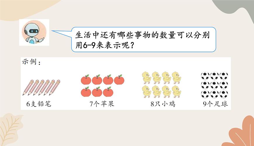 人教版（2024秋）數(shù)學(xué)一年級(jí)上冊(cè) 第二單元 6~10的認(rèn)識(shí)和加、減法課時(shí)一  6~9的認(rèn)識(shí)課件第5頁(yè)