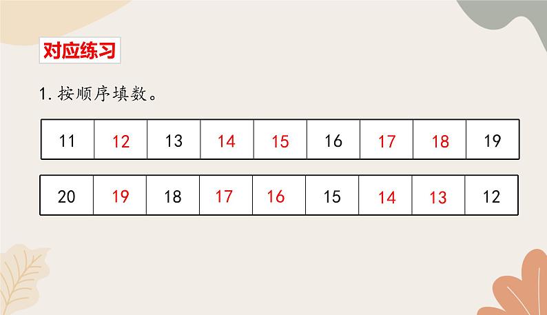 人教版(2024秋)数学一年级上册 第六单元 复习与关联1.数与运算课件第8页