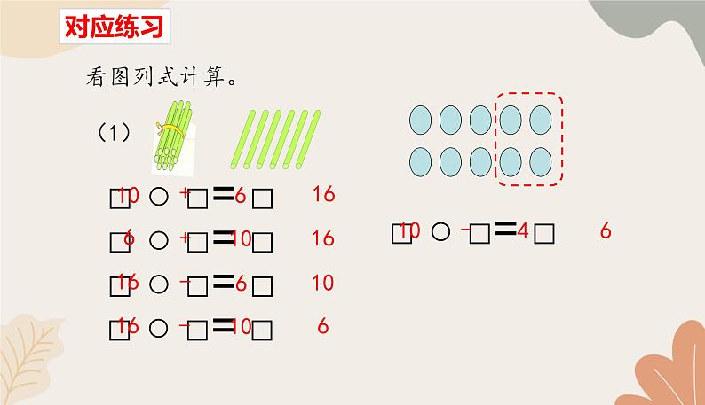 人教版(2024秋)数学一年级上册 第六单元 复习与关联2.数量关系课件第4页